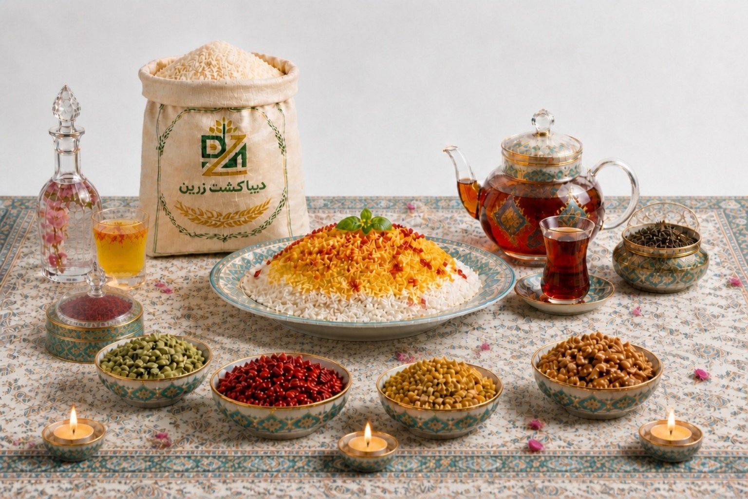 محصولات دیبا کشت زرین، برنج و چای و زعفران